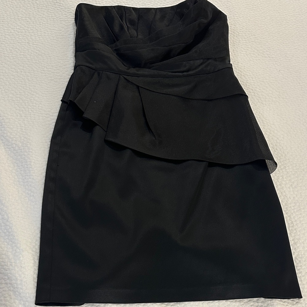 White House Black Market Strapless Black Dress